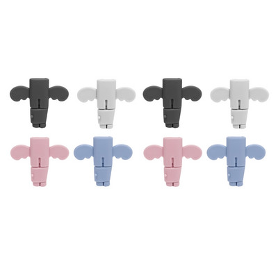 12/1 buc. Cablu de încărcare din silicon Protectori anti-rupere pentru cablu de date universal pentru telefonul mobil Cabluri tip înger Manșon de înfășurare