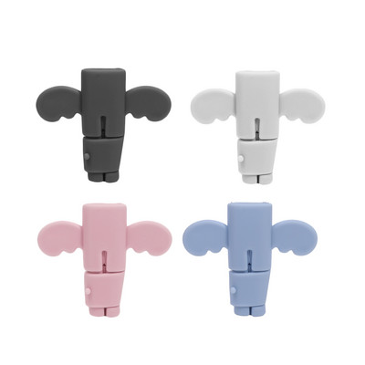 12/1 buc. Cablu de încărcare din silicon Protectori anti-rupere pentru cablu de date universal pentru telefonul mobil Cabluri tip înger Manșon de înfășurare