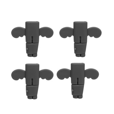 12/1 buc. Cablu de încărcare din silicon Protectori anti-rupere pentru cablu de date universal pentru telefonul mobil Cabluri tip înger Manșon de înfășurare