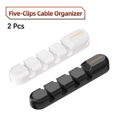 Toocki szilikon kapcsok kábelrendező huzaltartó Rugalmas USB kábelkezelés asztali egérhez fülhallgató kábeltekercselő védő
