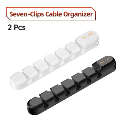 Toocki szilikon kapcsok kábelrendező huzaltartó Rugalmas USB kábelkezelés asztali egérhez fülhallgató kábeltekercselő védő