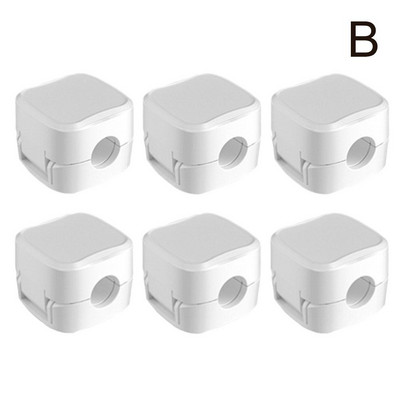 6X Agrafe magnetice pentru cablu pentru telefon Suport de cablu reglabil, neted, sub birou, Gestionare cabluri, Suport pentru organizator de cabluri