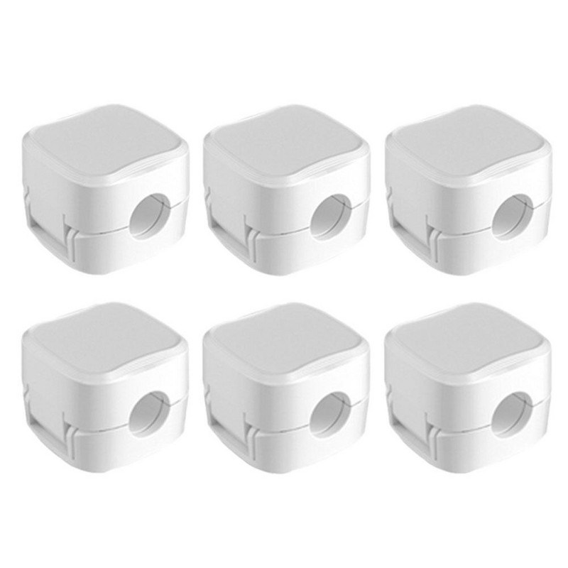 6X Agrafe magnetice pentru cablu pentru telefon Suport de cablu reglabil, neted, sub birou, Gestionare cabluri, Suport pentru organizator de cabluri