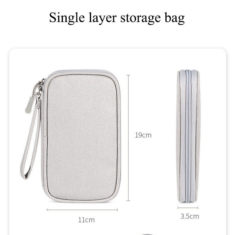 Daudzfunkcionāla mobilā tālruņa digitālo piederumu uzglabāšanas soma Mobilā tālruņa soma USB barošanas bankas datu kabeļa uzglabāšanas soma