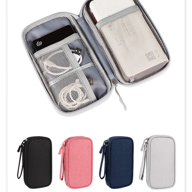 Daudzfunkcionāla mobilā tālruņa digitālo piederumu uzglabāšanas soma Mobilā tālruņa soma USB barošanas bankas datu kabeļa uzglabāšanas soma