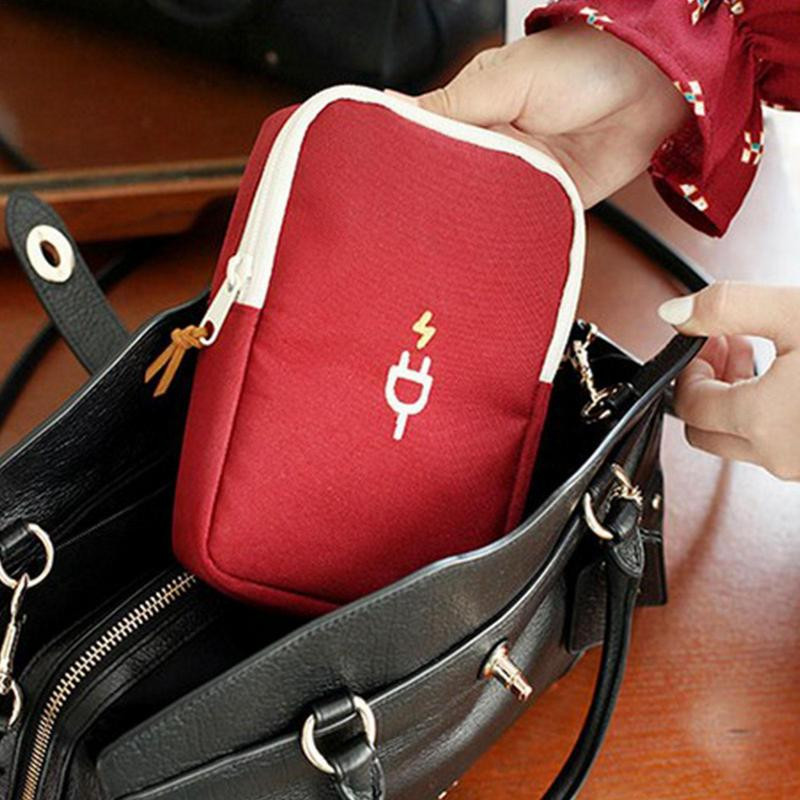 Pārnēsājams kabelis Digitālās uzglabāšanas somas Organizators USB sīkrīki Vadi Lādētājs Barošana Akumulators Rāvējslēdzējs Kosmētikas soma Korpuss Piederumi Prece