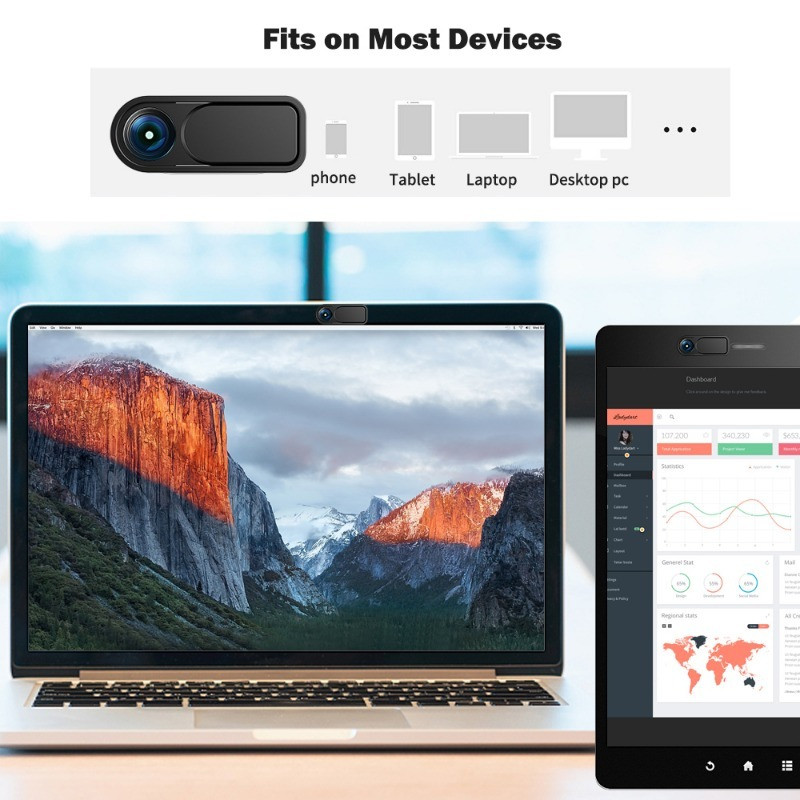 Webkamera burkolat Mobil számítógép Lenes kamera burkolat iPhone-hoz Samsung Ipad kukucskálásgátló védő redőny csúszka adatvédelmi matrica