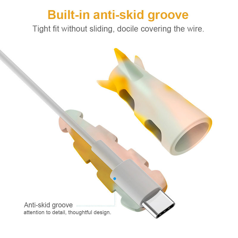 Capac cablu USB pentru iPhone Type-c/Micro-usb/Încărcător de iluminat Protector de sârmă Telefon mobil Cablu de date universal Economizor din silicon