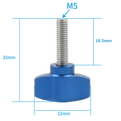 „Gopro 11“ priedams, lydinio T galvutės nykščio aliuminio varžtas, CNC M5 rankenėlė, nerūdijantis varžtas, skirtas „Go Pro Xiaomi DJI OSMO Action Camerra“
