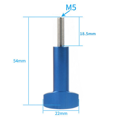 „Gopro 11“ priedams, lydinio T galvutės nykščio aliuminio varžtas, CNC M5 rankenėlė, nerūdijantis varžtas, skirtas „Go Pro Xiaomi DJI OSMO Action Camerra“