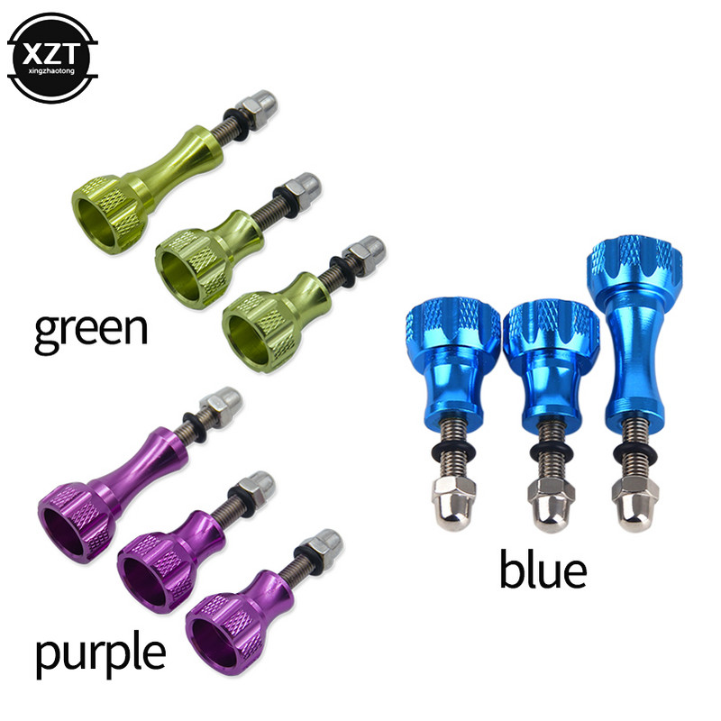 3 gab Alumīnija īkšķa kloķa skrūve, kas paredzēta GoPro Hero 7 6 5 4 Xiaomi Yi 4K Sjcam SJ4000 H9 korpusam statīva stiprinājuma kameras piederums