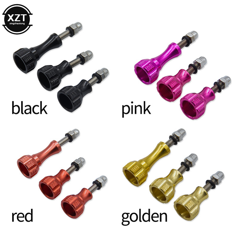 3 gab Alumīnija īkšķa kloķa skrūve, kas paredzēta GoPro Hero 7 6 5 4 Xiaomi Yi 4K Sjcam SJ4000 H9 korpusam statīva stiprinājuma kameras piederums