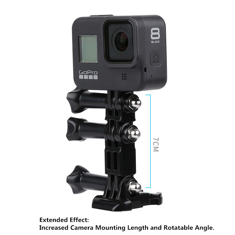 Braț pivotant reglabil Adaptor pentru articulații drepte pentru braț de reglare lung/scurt pentru Gopro Hero 12 11 10 9 8 7 Xiaomi Yi 4k Accesorii SJCAM