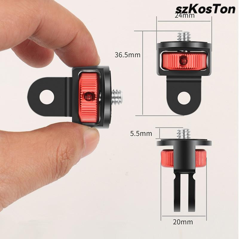 Alumiiniumisulamist 1/4-tolline kruviga statiiviadapter 360 pöörleva kinnituse hoidik Go Pro jaoks 12 11 10 9 Insta-360 X3 X4 kaameratarvikud