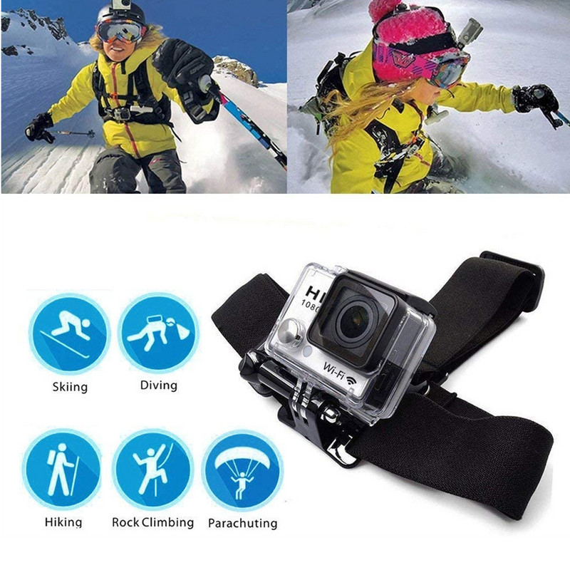 Mellkasi szíj fejpánt öv GoPro Hero 10 9 8 7 6 fekete Xiaomi Yi 4K Sjcam Sj4000 Insta360 akciókamera tartozékokhoz