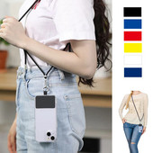 Șnur universale pentru telefonul încrucișat cu plasture, snur reglabil pentru telefon mobil, frânghie pentru gât, cablu de agățat pentru telefon mobil, curea de telefon