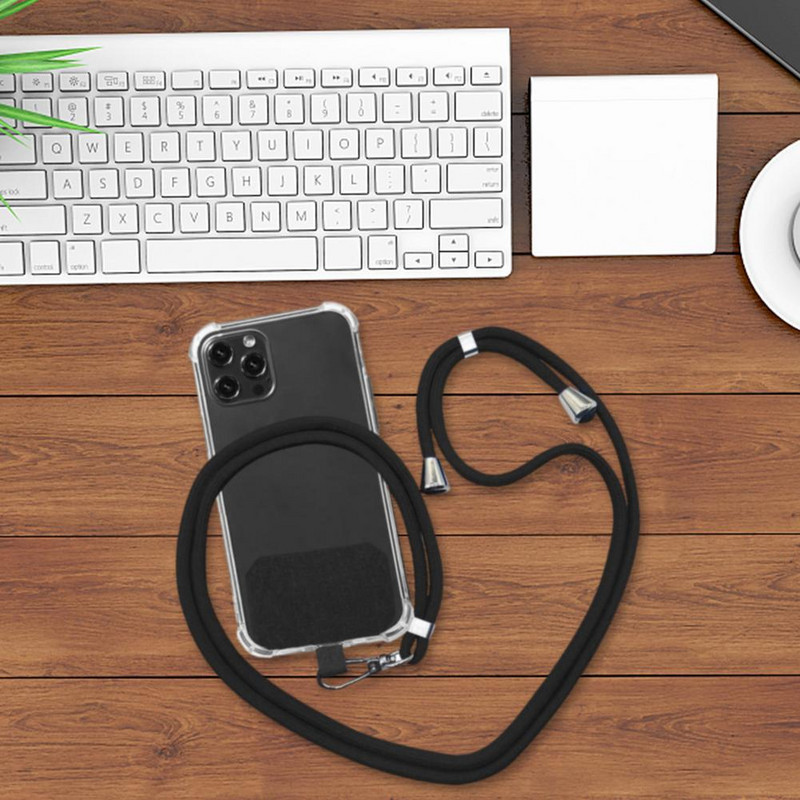 Șnur universale pentru telefonul încrucișat cu plasture, snur reglabil pentru telefon mobil, frânghie pentru gât, cablu de agățat pentru telefon mobil, curea de telefon