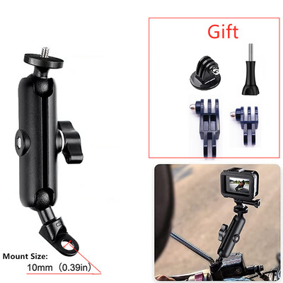 9–35 mm motocikla turētāja stūres spoguļa statīvs automašīnas sēdekļa stiprinājuma kronšteins GoPro Hero 12 11 9 10 tālruņa darbības kameru piederumi