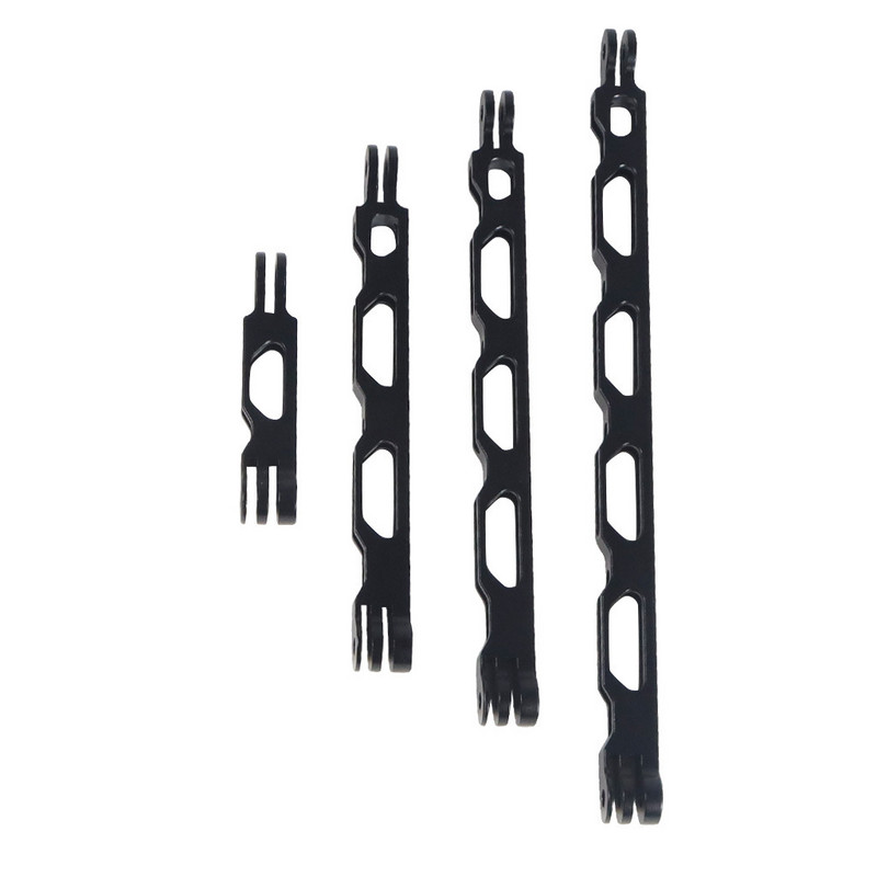 Gopro piederumiem CNC sakausējuma pagarinājuma stabs, alumīnija stiprinājuma ķiveres roka, pašbildes nūja Go Pro 11 Xiaomi Yi DJI darbības kamerai