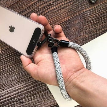 8mm Νέο υφαντό κορδόνι κινητού τηλεφώνου Βραχιόλι Πολύχρωμο υφαντό κορδόνι για ακουστικά κλειδιά Πορτοφόλι Παχύ βραχιολάκι ασφαλείας 32cm
