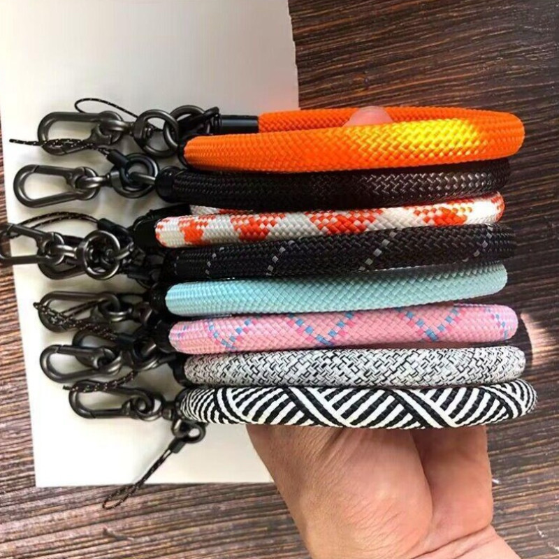 8 mm jauna austa mobilā tālruņa auklas aproce Krāsaina austiņa austiņām Atslēgām Maks Biezāka drošības aproce 32cm