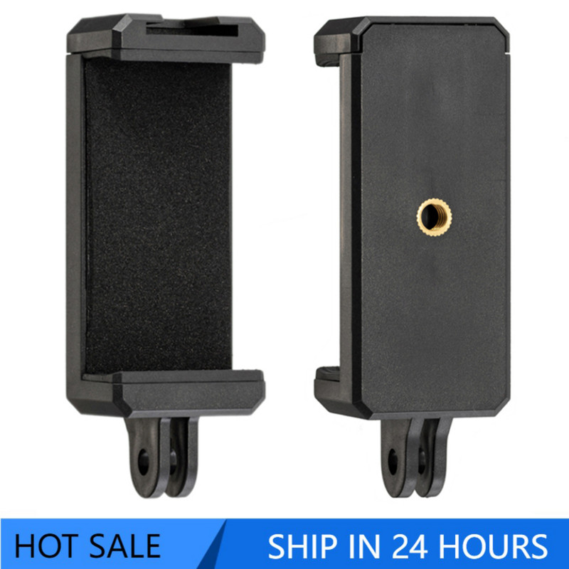 Tālruņa turētāja klipu kronšteina adapteris viedtālrunim Iphone Huawei Samsung statīva 1/4 collas uzgriežņa caurums Gopro Selfie Stick piederumi