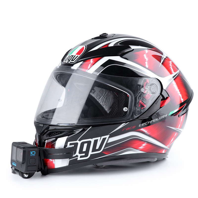 Motocikla ķiveres zoda statīva stiprinājuma turētājs priekš DJI Action 4 2 3 pilnas sejas turētājs GoPro 12 11 10 9 8 Action kameras aksesuārs