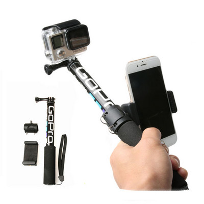 Self Selfie Stick käeshoitav pikendatava poolusega monopod telefonihoidiku adapter Go Pro HERO 12 11 DJI OSMO Pocket Action 4 3 kaamera jaoks