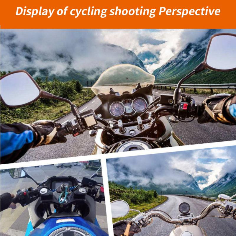 Motocikla ķiveres tālruņa statīva stiprinājuma turētājs, kas paredzēts GoPro Hero 5/6/7/8/9/10 Action sporta kameras turētājs Motocikla kameru piederumi