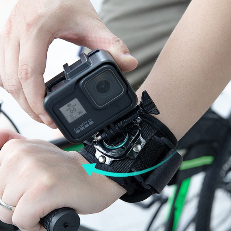 360 grādu rotācijas rokas siksnas stiprinājums, kas paredzēts GoPro 12 11 10 9 rokas cimdu plaukstas siksnas stiprinājums DJI OSMO Action 4 kameras piederumiem