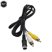 1,5 M 3 kontaktu spēļu audio video AV stereo kompozīta kabelis Sega Genesis 2 A/V RCA savienojuma vada vads priekš SEGA Genesis II/MD
