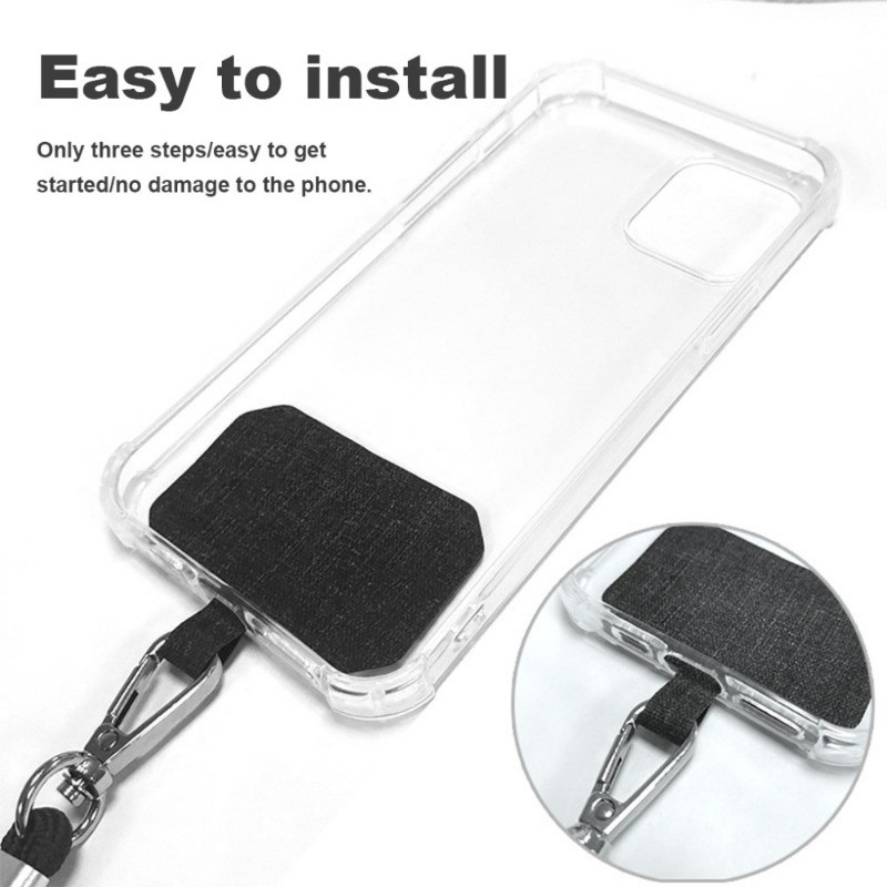 Universāla tālruņa aukla ar regulējamu ielāpu Mobilā tālruņa iekarināšanas virves kakla siksnas Pretnozaudēšanas virves Mobilo tālruņu aksesuāri