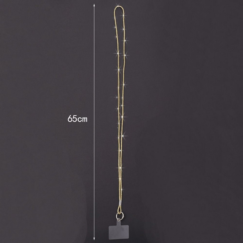 Snur pentru telefon cu stras de cristal Bling Bling de lux Diamond Bright Telefon Anti-pierdere Snur pentru agățat Accesorii pentru telefon