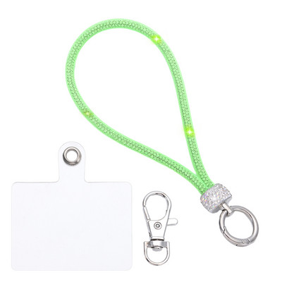 Bling Bling Glitter Rhinestone Mobilā tālruņa aukla dimanta kristāla tālruņa plaukstas siksnas atslēgu piekariņš, piekārts pret pazaudēšanu, īsa virve