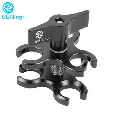 CNC leptir stezaljka 2 3 Nosač ronilačke svjetiljke s otvorenim rupama Konektor za tronožac Adapter za montiranje na kuglastu glavu za GoPro sportsku SLR kameru