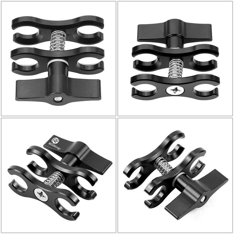 CNC leptir stezaljka 2 3 Nosač ronilačke svjetiljke s otvorenim rupama Konektor za tronožac Adapter za montiranje na kuglastu glavu za GoPro sportsku SLR kameru