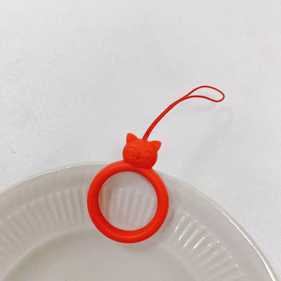 2023. gada jauns modes mobilā tālruņa korpuss Sling Cat Silikona gredzens Sling Short Animal Cartoon Key Sling スマホ ショルダーストラップtālruņa šarmu siksniņa