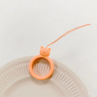 2023. gada jauns modes mobilā tālruņa korpuss Sling Cat Silikona gredzens Sling Short Animal Cartoon Key Sling スマホ ショルダーストラップtālruņa šarmu siksniņa