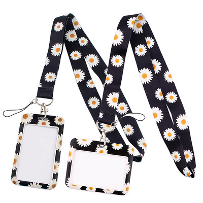 Κάτοχος διαπιστευτηρίων New Fashion little Daisy Lanyard Σήμανση ταυτότητας Μπρελόκ Κάρτα ταυτότητας Γυμναστήριο Κινητό Μπρελόκ Μπρελόκ