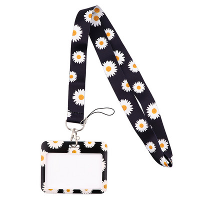 Akreditācijas apliecības turētājs Jauna modes mazā margrietiņa štrope Id emblēmas turētājs atslēgu piekariņš ID kartes caurlaide sporta zāle mobilās emblēmas atslēgu turētājs atslēgu piekariņi