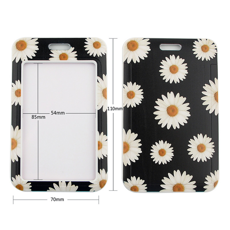 Akreditācijas apliecības turētājs Jauna modes mazā margrietiņa štrope Id emblēmas turētājs atslēgu piekariņš ID kartes caurlaide sporta zāle mobilās emblēmas atslēgu turētājs atslēgu piekariņi