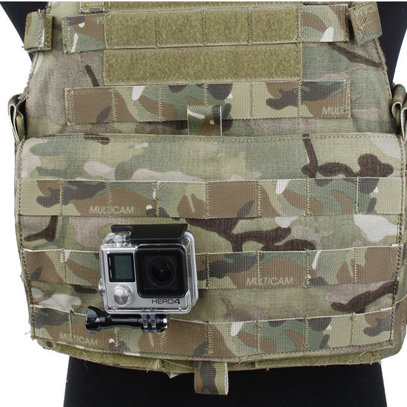 Go Pro atbalsta Molle Mount Tactical Vest Base Clip Ātrās atbrīvošanas adapteris Gopro Hero 12 Sjcam Dji Insta360 kameras piederumiem