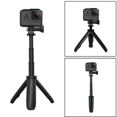 Izvelkama rokas pašbildes nūja mini statīvs Portatīvais monopods Go Pro Hero 12 11 10 9 8 SJCAM DJI insta360 Action 3 2 kamera