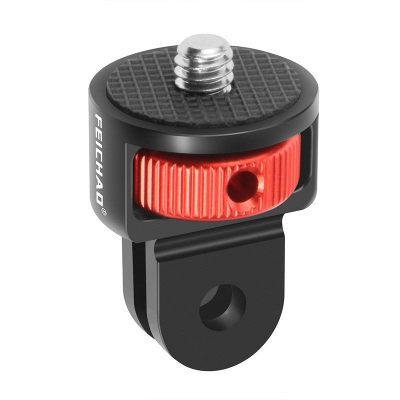 Universāls 360 grozāms 1/4 collas skrūvējams pārveidotāja mini statīva adapteris Gopro 12 11 10 9 8 7 Insta360 One X X2 X3 R darbības kamerai