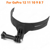 Motocikla ķiveres zoda stiprinājums regulējamam ķiveres stiprinājumam GoPro 12/11/10/9/8 Insta360 X3 darbības kameru piederumi