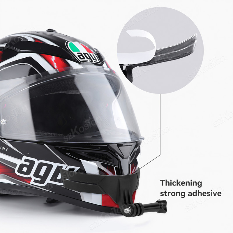 Motocikla ķiveres zoda stiprinājums regulējamam ķiveres stiprinājumam GoPro 12/11/10/9/8 Insta360 X3 darbības kameru piederumi