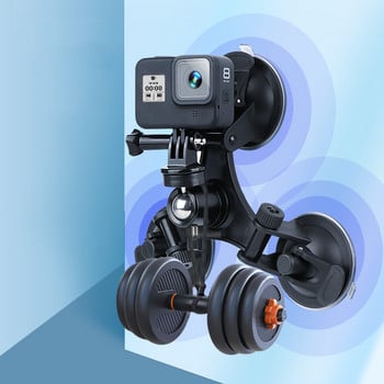 Вендуза за екшън камера за GoPro Hero11 10 9 8 7 6 Черен SJCAM SJ7 Yi 4K Go Pro Mount Glass Sucker Аксесоари за екшън камера