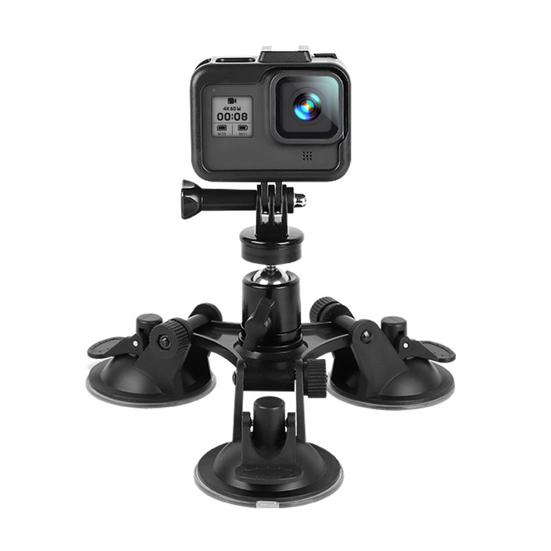 Akciókamera tapadókorong a GoPro Hero11-hez 10 9 8 7 6 Fekete SJCAM SJ7 Yi 4K Go Pro rögzítésű üvegszívó Akciókamera-tartozékok
