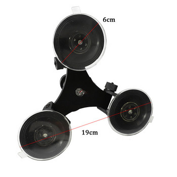 Βάση αναρρόφησης κάμερας Triple Cup με κεφαλή μπάλας για Insta360 One X/X2/X3 Yi 4K/Sony/Suction Cup Βάση παραθύρου αυτοκινήτου