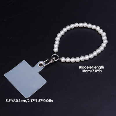 Πολυλειτουργικό Pearl Lanyard Τηλέφωνο χιαστί Αλυσίδα Αντικατάσταση Ιμάντες Καρπού Κινητού Τηλεφώνου Κολιέ Αλυσίδα γούρι με μπάλωμα